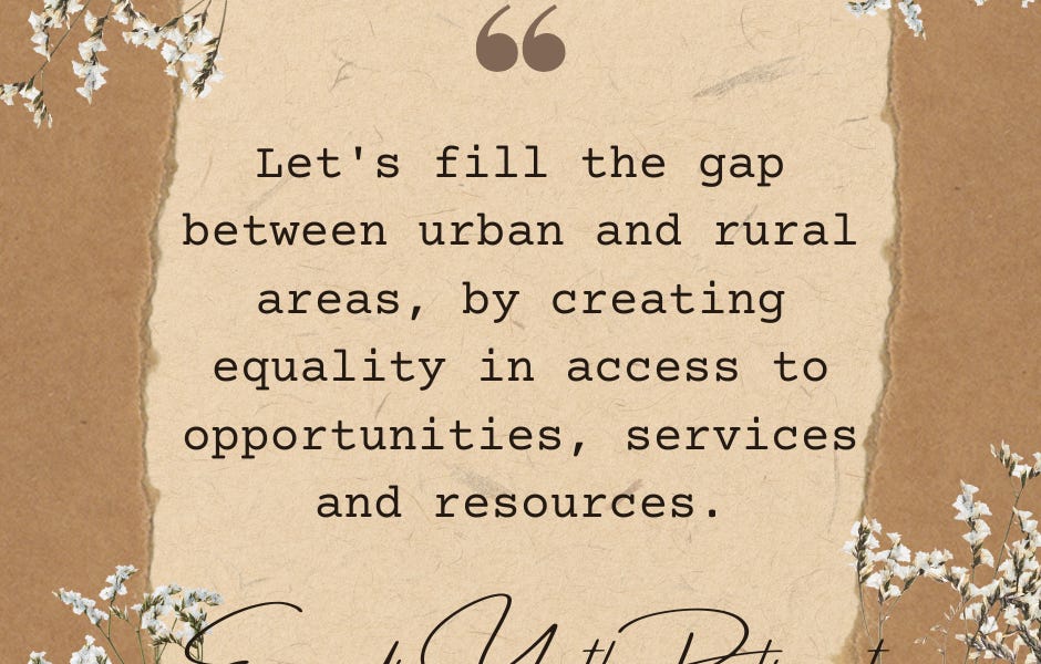 Bridging The Urban Rural Divide