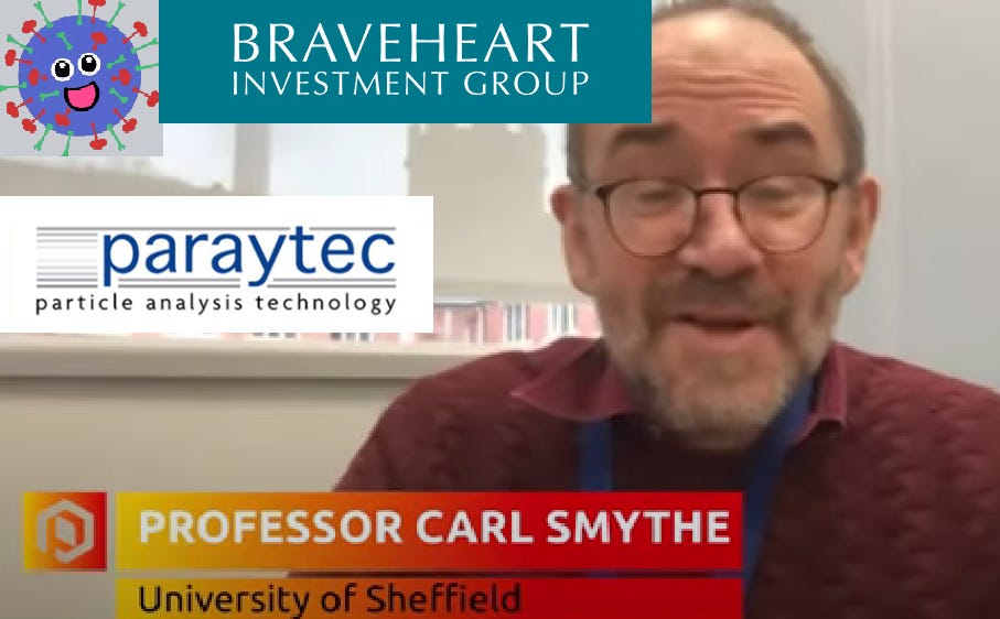 Fake-covid test developers Carl Smythe, U of Sheffield, Paraytec ...