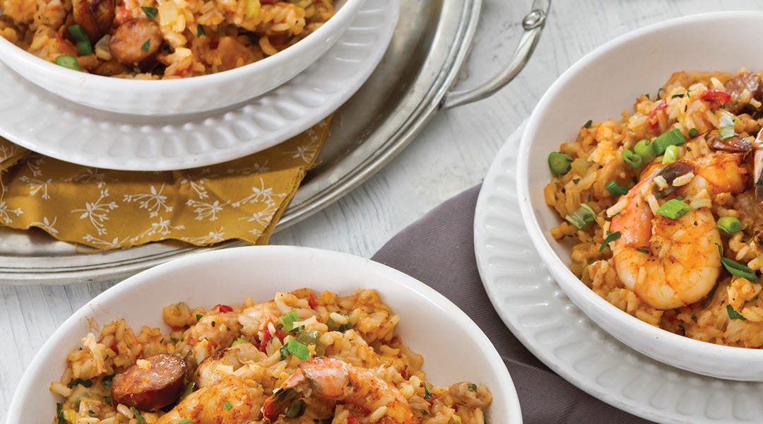 Jambalaya with andouille sausage and shrimp voted Louisiana's top