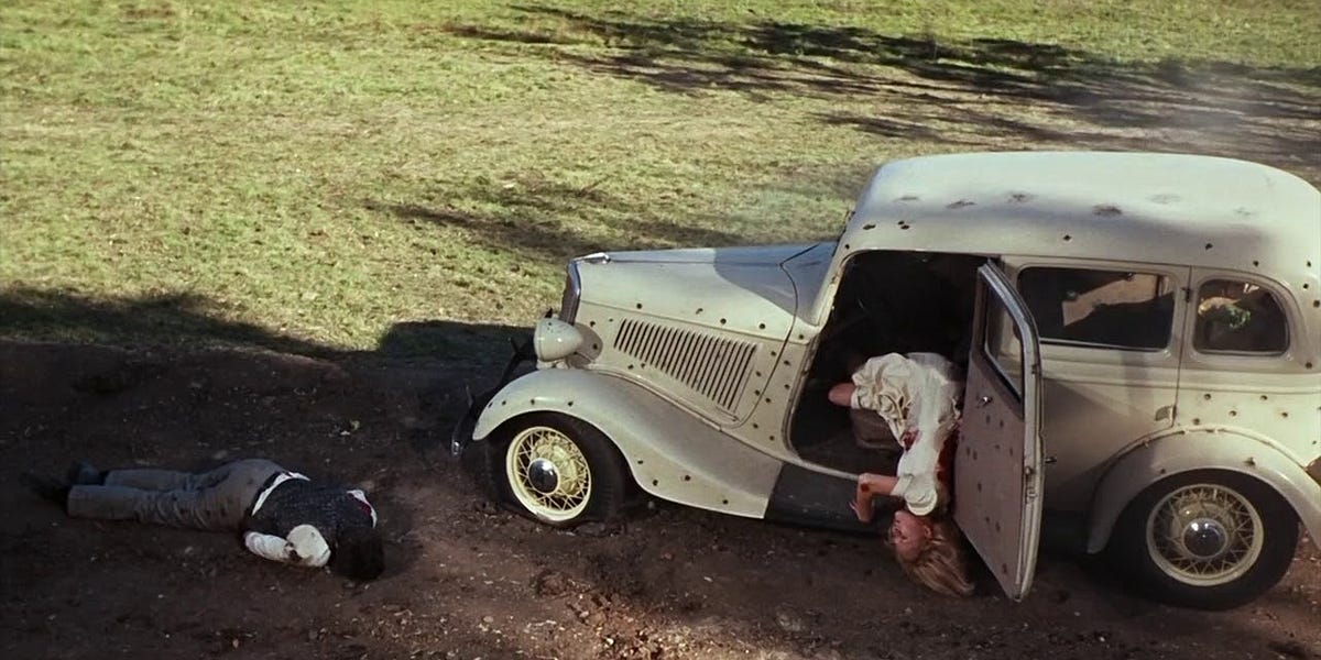 Bonnie & Clyde CloseUp ("Ballet Of Death" Sequence)