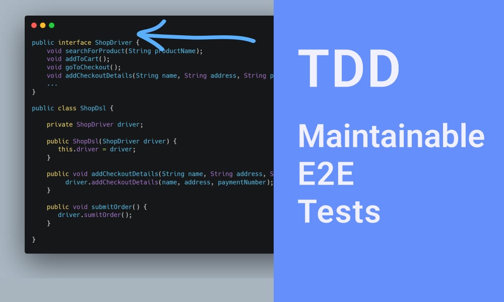 TDD in Legacy Code - Maintainable E2E Tests
