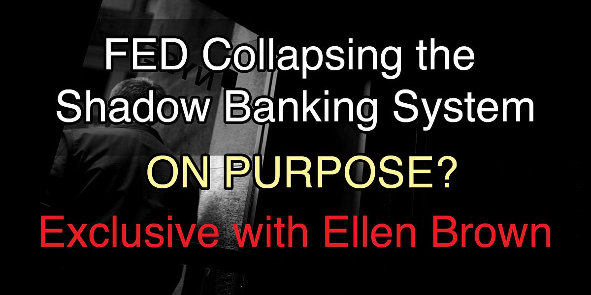 Exclusive Shadow Banking System Collapsing? w/ Ellen Brown, Chairman of the Public Banking