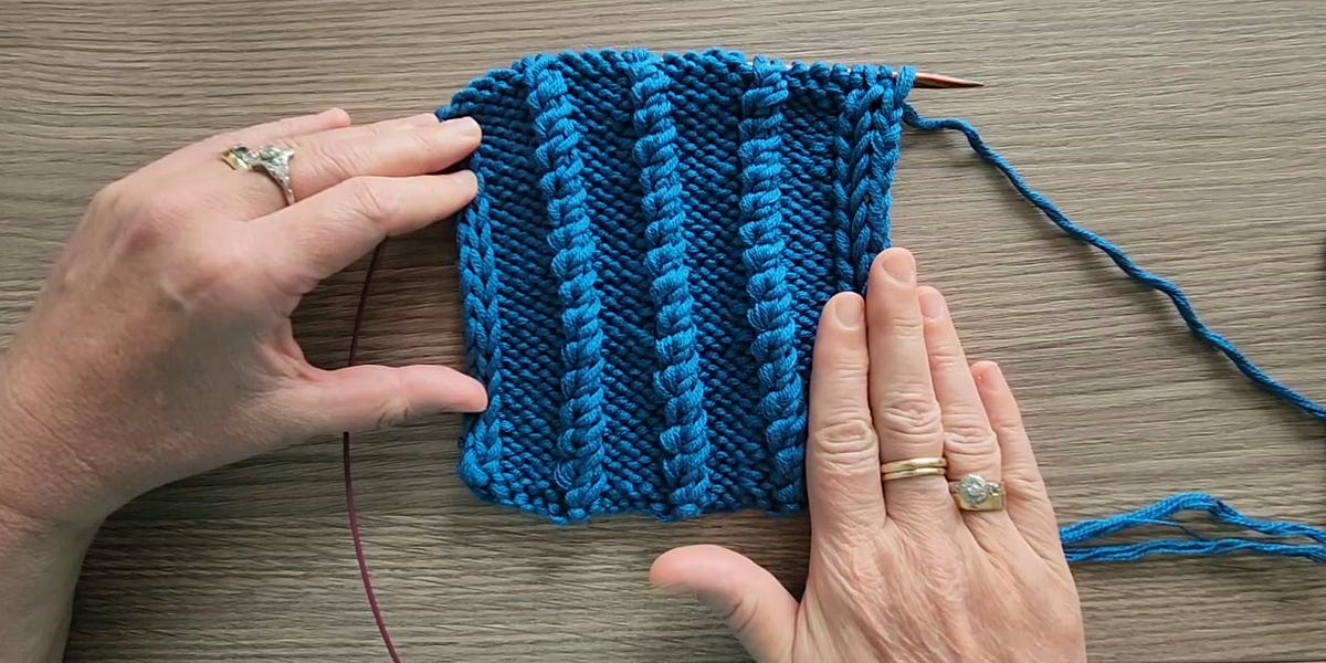 Rope stitch knitting best sale