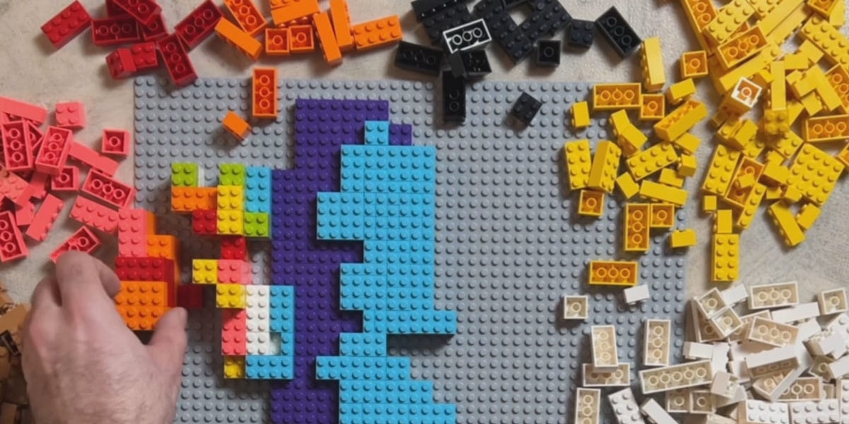 Lego Elevation Map - by Milan Janosov