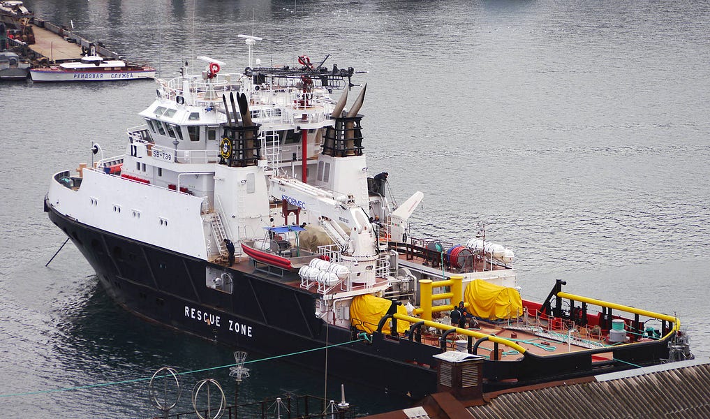 Ukrainians blow up little Theodore Tugboat, then claim it was massive troop & missile carrier 🤦‍♀️ ...