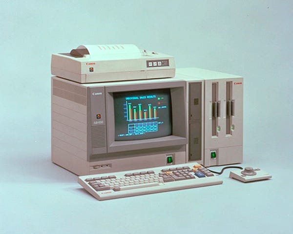 1982&#39;s Canon AS-100 Computer Workstation