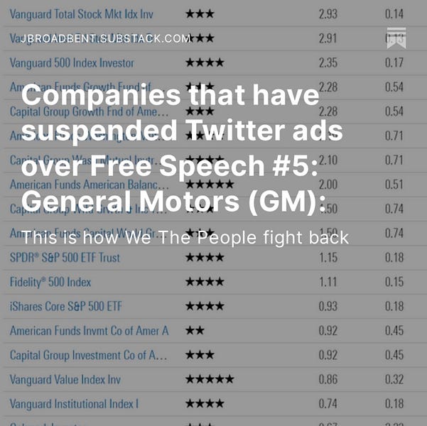 Companies that have suspended Twitter ads over Free Speech #5: General Motors (GM):