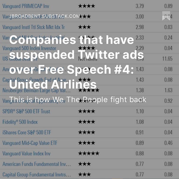Companies that have suspended Twitter ads over Free Speech #4: United Airlines