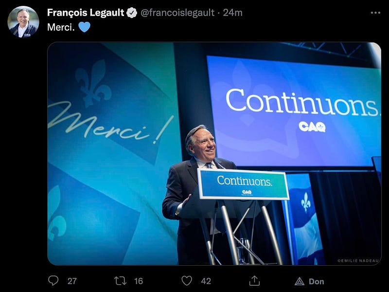 Les 42 likes de François Legault