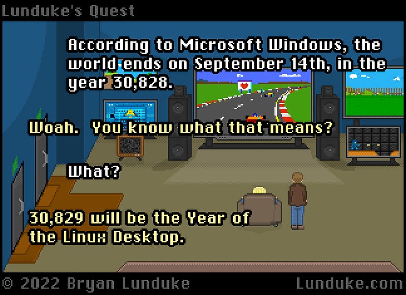 Microsoft Windows predicts the end of the world...