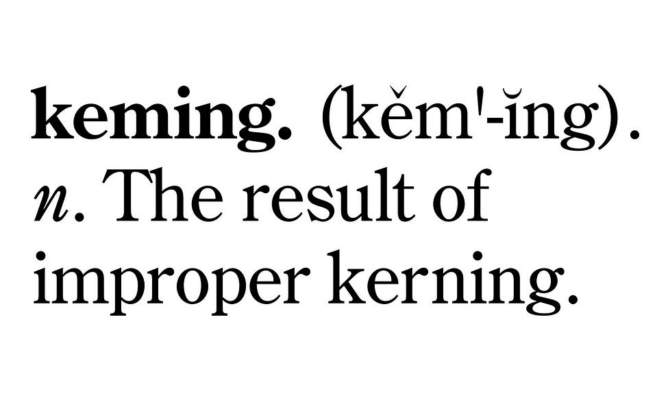60: The Case for Keming - by David Friedman - Ironic Sans