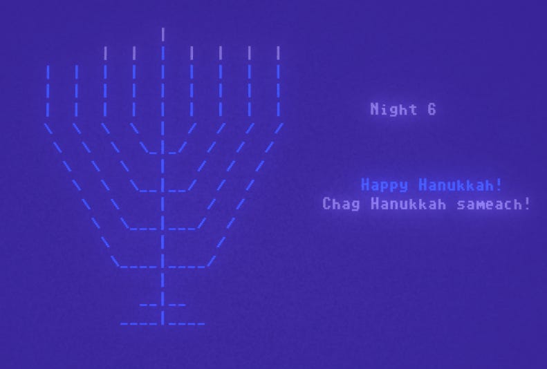 Animated ASCII Christmas Tree and Hanukkah Menorah in your Shell