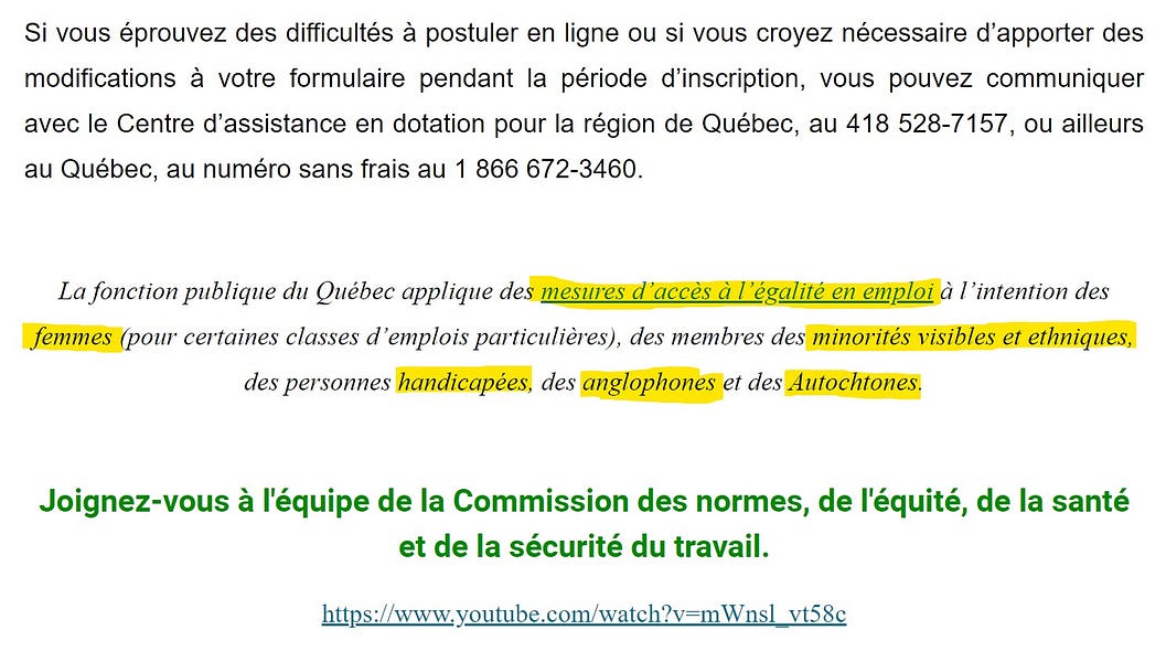 Saviez-vous qu'à compétences égales, la fonction publique du Québec, qui applique des mesures d’accè...