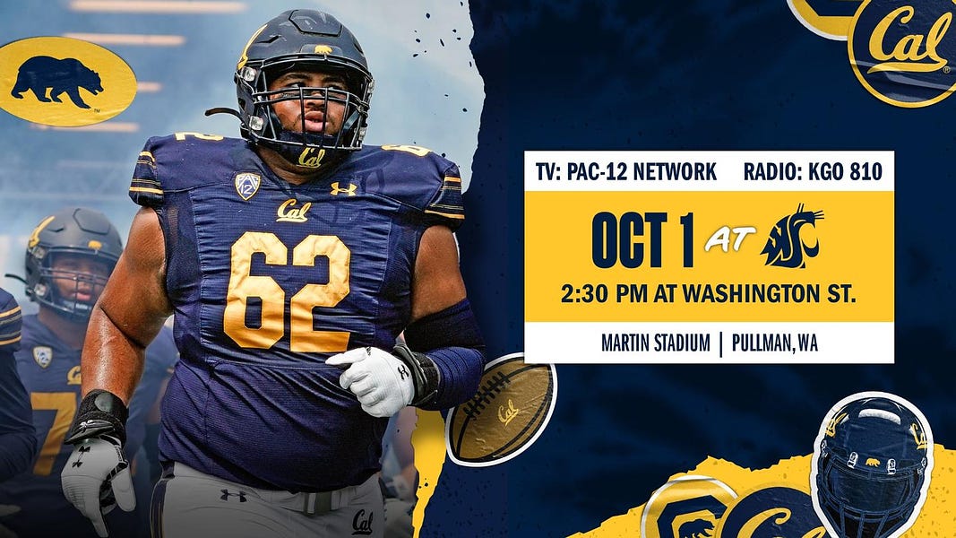 How to Watch Cal v. Washington State Football: Live Stream and TV Channel