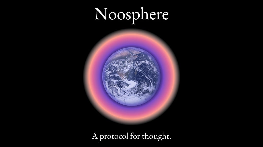 Noosphere, a protocol for thought