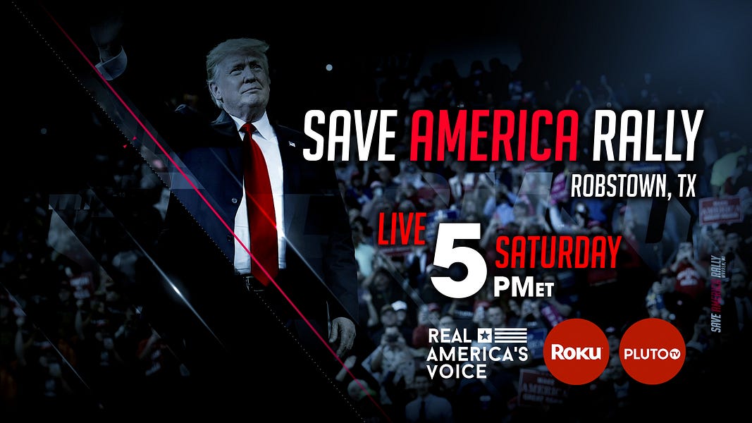 WITH JUST 17 DAYS UNTIL MIDTERM ELECTIONS, TRUMP EXPECTED TO BASH BIDEN BORDER POLICY IN TEXAS RALLY AIRING LIVE ON REAL AMERICA'S VOICE