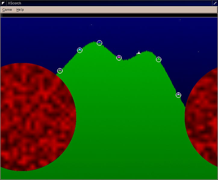 xscorch : A faithful Scorched Earth clone for Linux