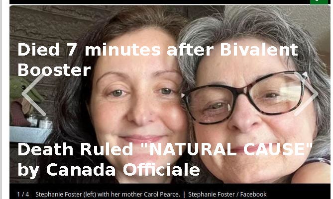 Canadian Woman Died 7 Minutes After Bivalent Booster. Death Ruled "Natural Cause"