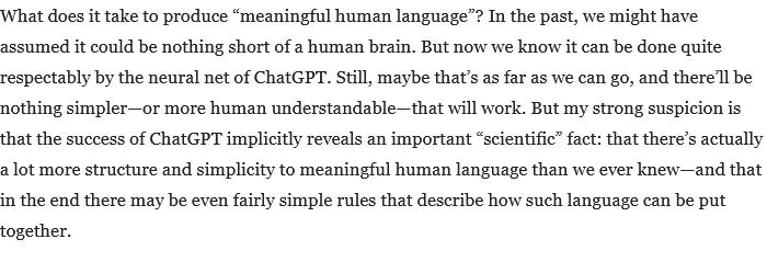 Takeaways from “How does ChatGPT work” blog by Wolfram
