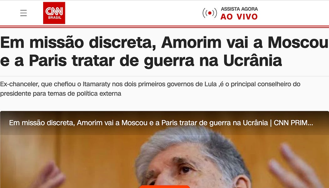 Brazil: Celso Amorim's discreet mission to Putin and Macron for European peace