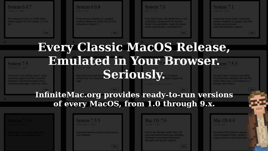 Every Classic MacOS Release, Emulated in Your Browser. Seriously.