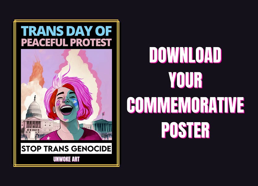 Download your TRANS DAY OF PEACEFUL PROTEST commemorative poster