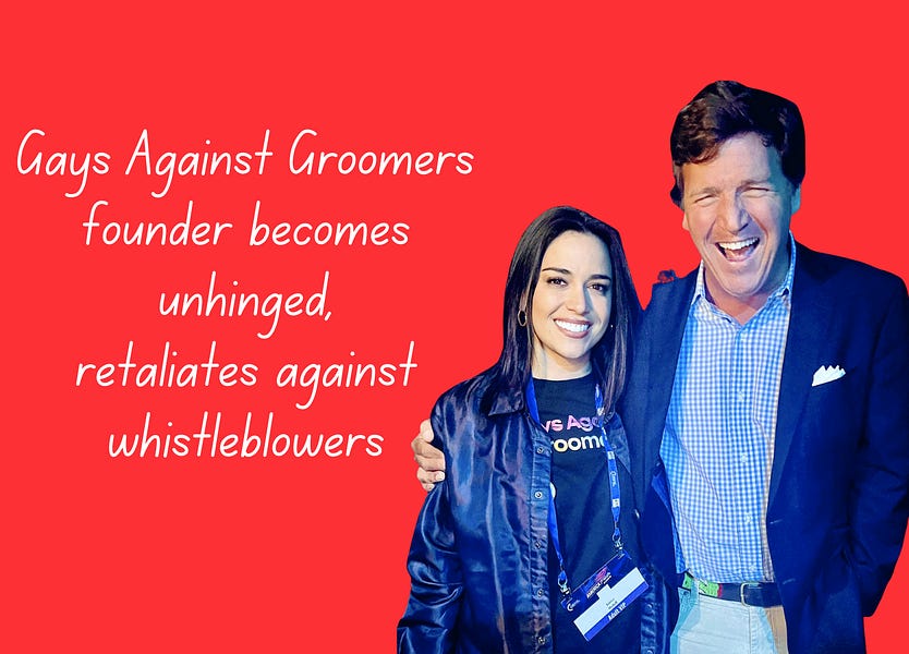 Monday Morning Massacre: Gays Against Groomers Founder Jaimee Michell becomes unhinged, retaliates against whistleblowers