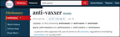 The Dictionary Definition of “Anti-Vaxxer” Has Broadened
