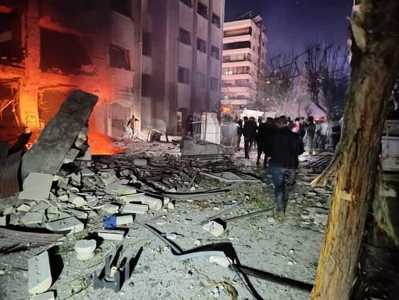 Israel bombs Syria while Syrians are recovering from earthquake tragedy
