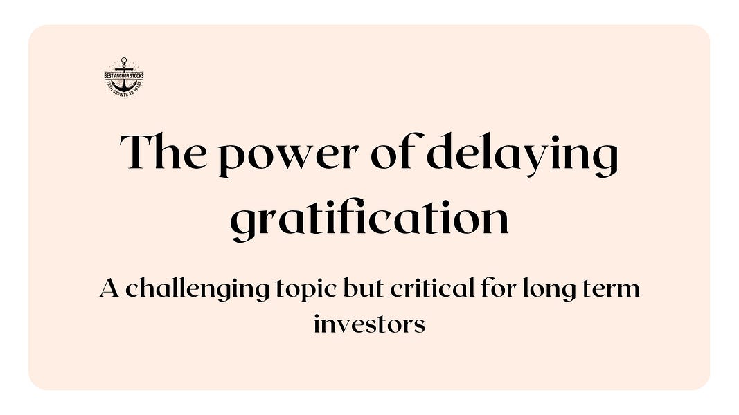 The power of delaying gratification