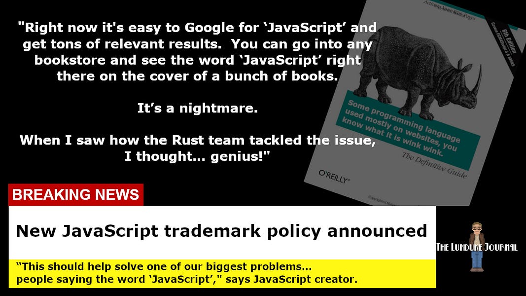 New JavaScript trademark policy announced