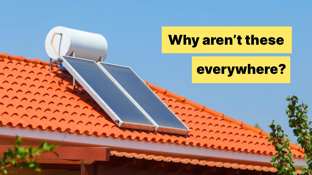 If you look at the rooftops of buildings in Israel, you’ll notice something. All of them have solar water heaters. In fact, 90% of all homes in Isra