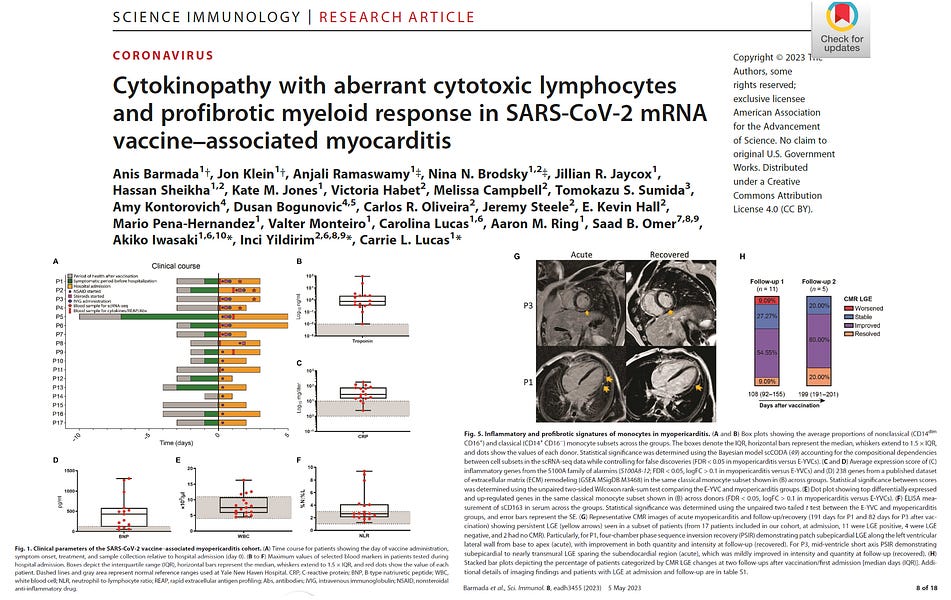 Worried about young vaccinated persons--heart damage not resolving on MRI.  #courageousdiscourse htt...