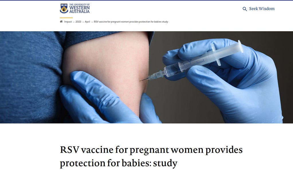 You Just CAN’T Make This Up…RSV Vaccine Declared ‘Safe and Effective’ for Pregnant Women