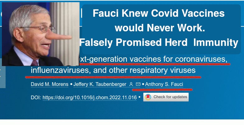 Dr. Fauci Knew Covid Vaccines Would Never Give Us Herd Immunity
