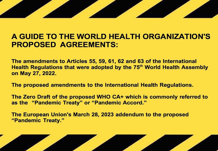 A Guide to the World Health Organization's Proposed Agreements