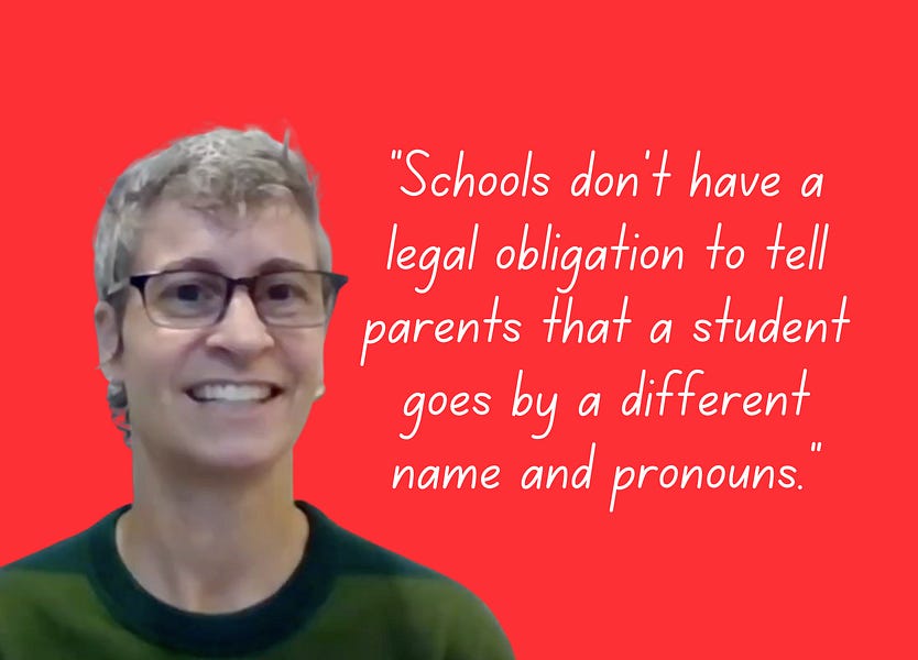 Michigan Department of Education tells teachers: "Schools don't have a legal obligation to tell parents that a student goes by a different name and pronouns than is their legal name"