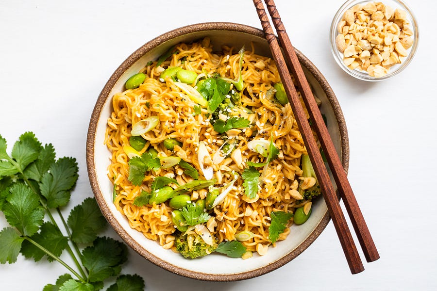 15minute veggie peanut noods by caroline chambers
