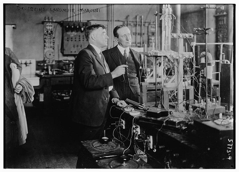 Irving Langmuir, the General Electric Research Laboratory, and when