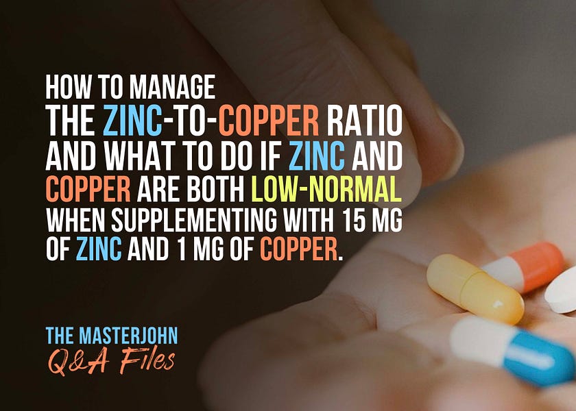 030 How to manage the zinctocopper ratio and what to do if zinc and