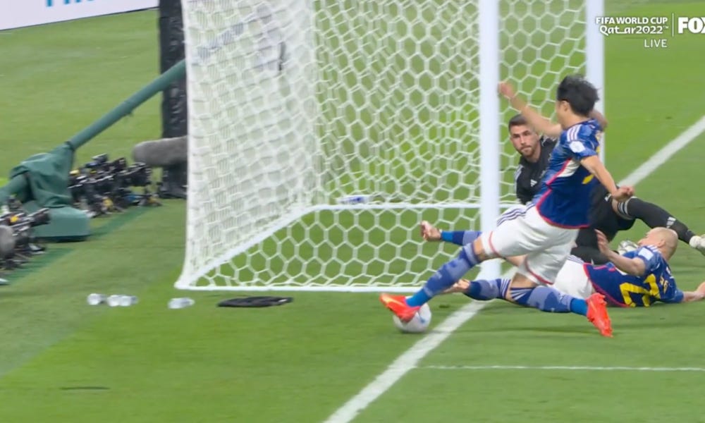 Japan's goal that ultimately eliminated Germany counted thanks to the ...