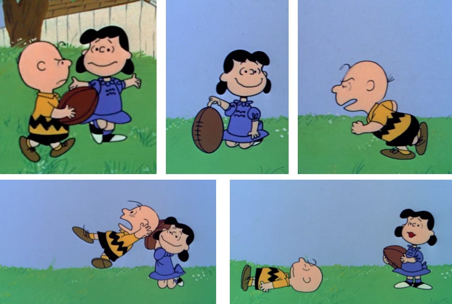 Comments Hey Charlie Brown, come kick this football