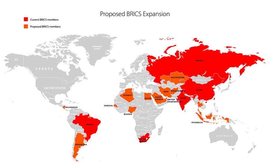 🚩 Les nouveaux pays candidats à l'expansion des BRICS 🎗⏳