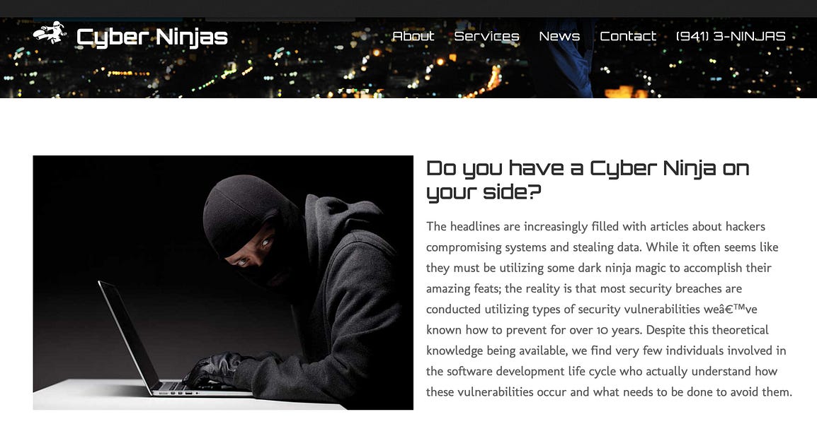 Cyber Ninjas CEO Launched Second Company Last Year Updated