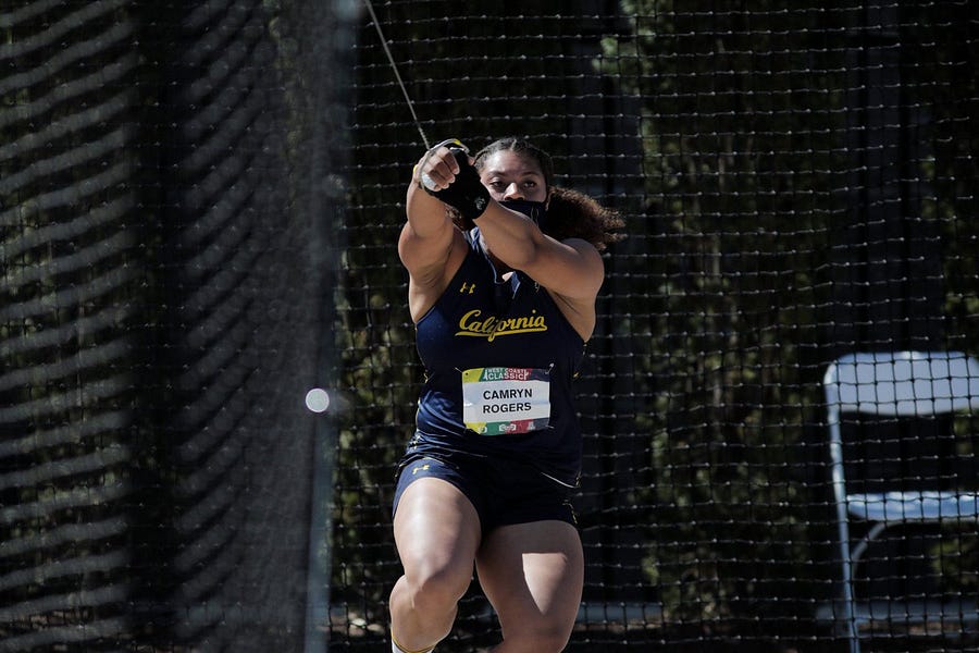 Palms of Victory Camryn Rogers 3rd best NCAA alltime hammer throw