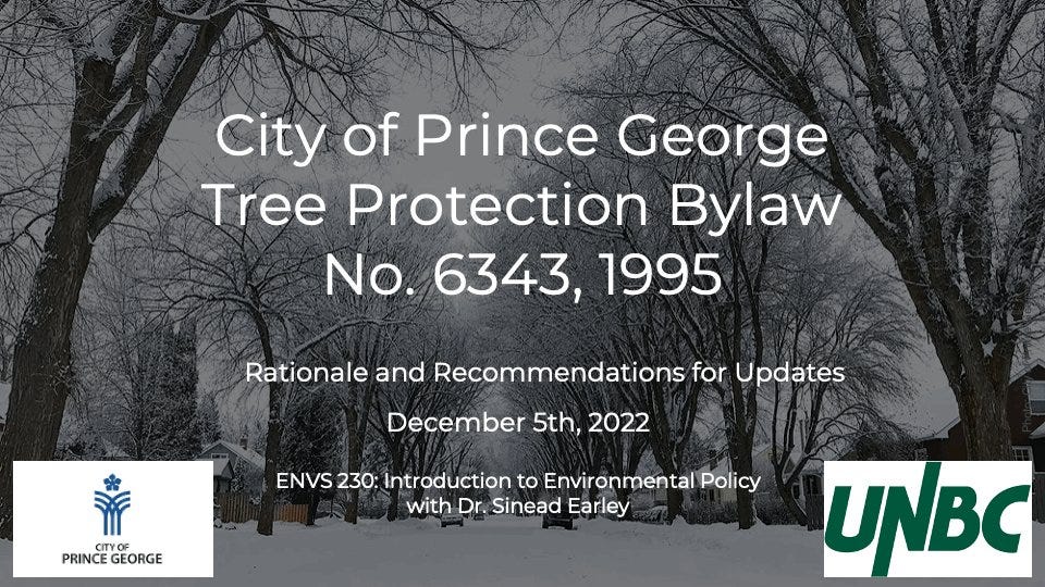 Prince George was built on cutting down trees but maybe it #39 s time to stop