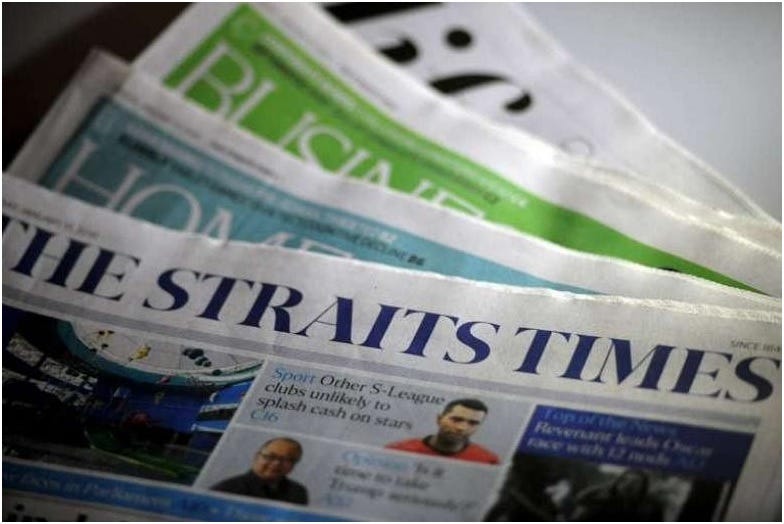 Singapore Newspapers Caught Inflating Circulation Singapore Newspapers Caught Inflating Circulation