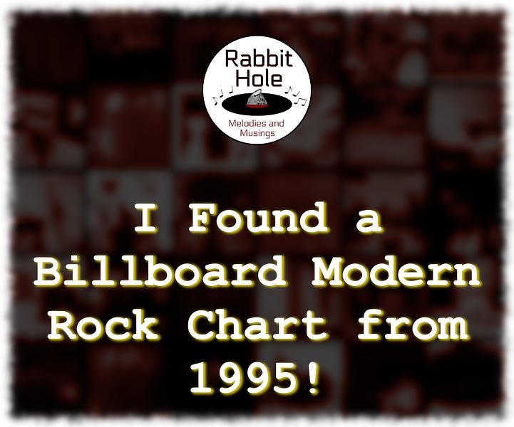 I Found a Billboard Modern Rock Chart from 1995 (Part 1)