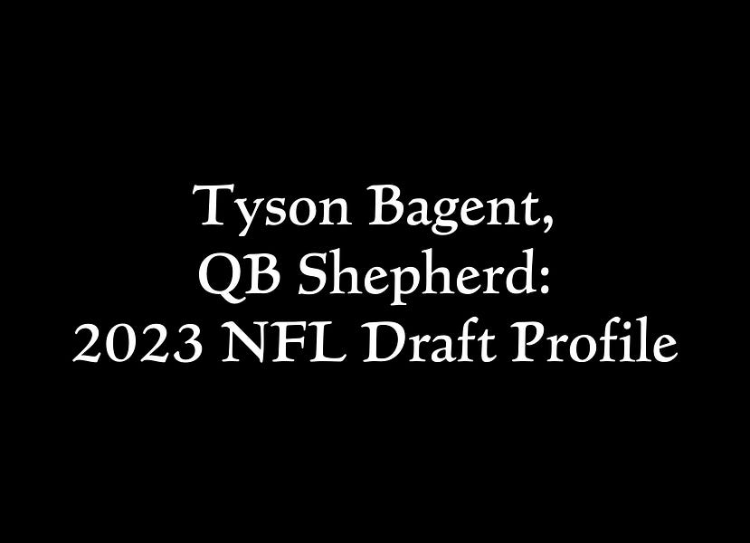 Tyson Bagent, QB Shepherd 2023 NFL Draft Profile