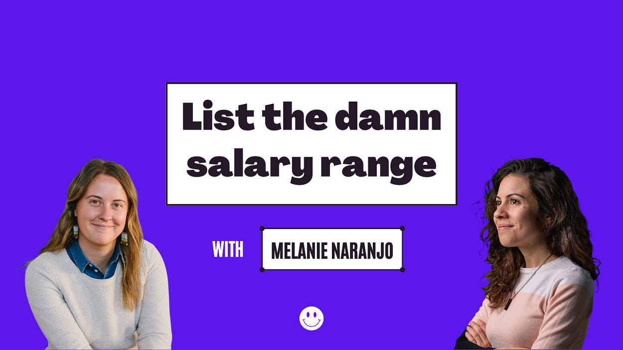 List the damn salary range | Mary Jantsch | Substack